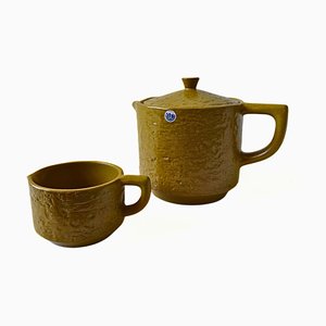 Yellow Jug & Milk Pitcher from Upsala Ekeby, Sweden, Set of 2-JKV-2023210