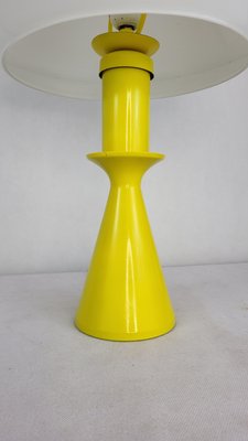 Yellow Lacquered Metal Table Lamp, 1980s-XYB-2032042