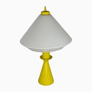 Yellow Lacquered Metal Table Lamp, 1980s-XYB-2032042