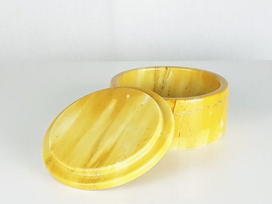 Yellow Marble Bowls and Boxes, 1970s, Set of 4-RD-1822109