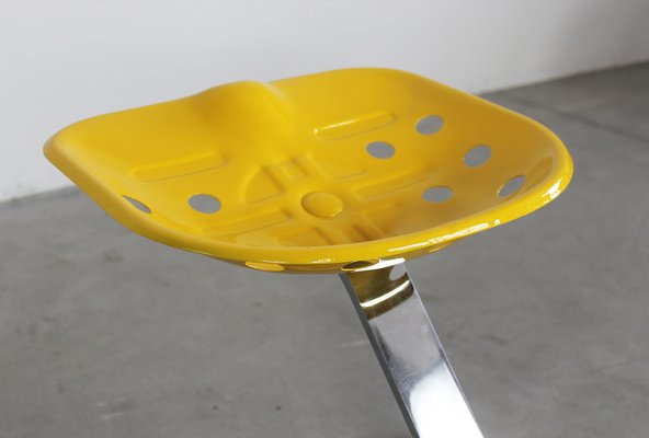 Yellow Mezzadro Stool by Achille & Piergiacomo Castiglioni for Zanotta, 1970s-IVC-1728763