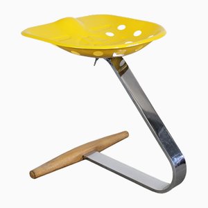 Yellow Mezzadro Stool by Achille & Piergiacomo Castiglioni for Zanotta, 1970s-IVC-1728763