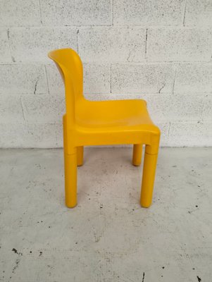 Yellow Model 4875 Chairs by Carlo Bartoli for Kartell, 1974, Set of 4-RNN-1949566