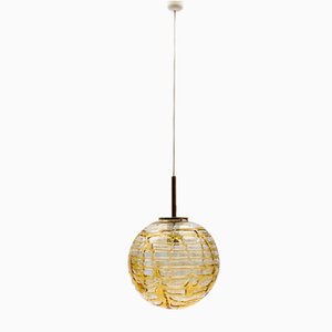 Yellow Murano Glass Ball Pendant Lamp from Doria Leuchten, 1960s-KQB-1734366