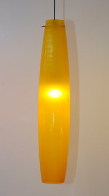 Yellow Murano Glass Pendant by Alessandro Pianon for Vistosi, Italy, 1960s-HWV-1320548