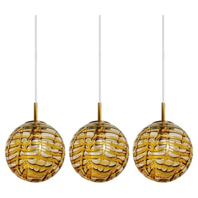 Yellow Murano Glass Pendant Light from Doria, 1960s-VDW-1409881