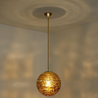 Yellow Murano Glass Pendant Light from Doria, 1960s-VDW-1409881