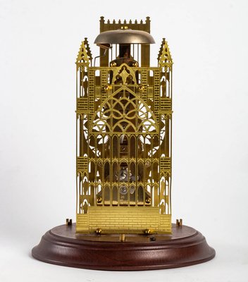 York Minster Cathedral Skeleton Clock Under Glass, 20th Century-UQL-1089706