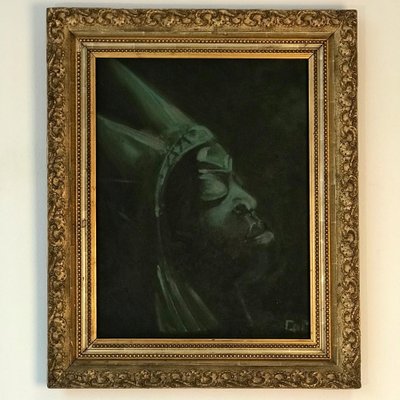 Yoruba King Portrait, 20th Century, Oil on Canvas-DKC-1790845