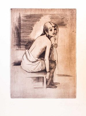 Young Model - Original Etching by Theodore Stravinsky - 1932 1932-ZCI-758861