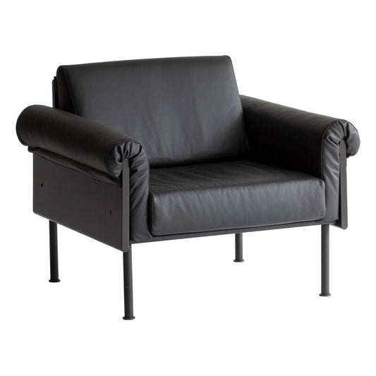 Ateljee lounge chair by Yrjö Kukkapuro #black - black leather #