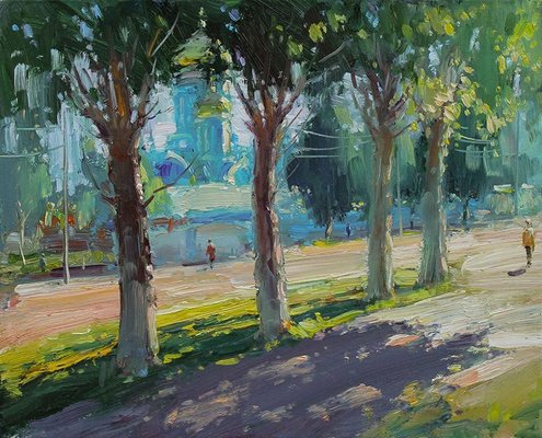 Yuriy Demiyanov, Alley, 2019, Oil on Canvas-CHG-916424