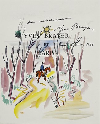 Yves Brayer, Knight In the Wood, Ink and Watercolor, 1968-ZCI-871098