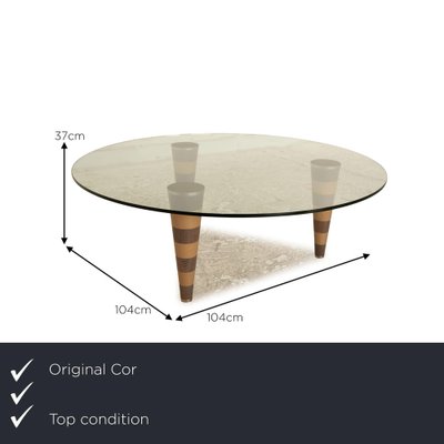 Zelda Glass Coffee Table in Wood Brown from Cor-RQW-1819589