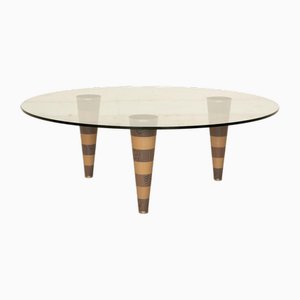 Zelda Glass Coffee Table in Wood Brown from Cor-RQW-1819589