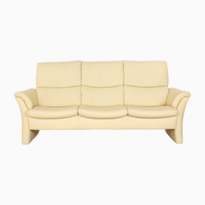 Zerostress Leather Three Seater Cream Sofa from Himolla-RQW-2036292