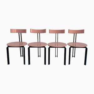 Zeta Pink Dining Chairs by Harvink, 1980s, Set of 4-QVY-1747252