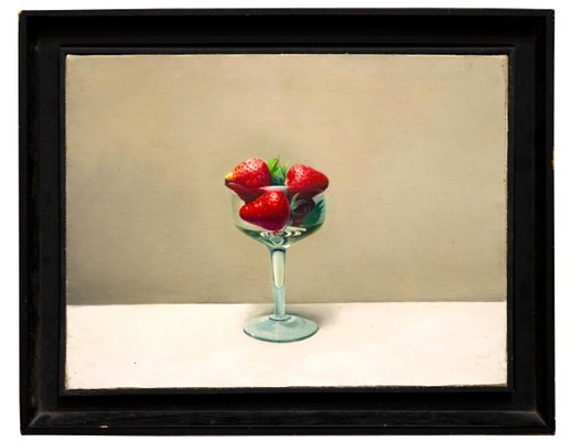 Zhang Wei Guang / Mirror - Cup with Strawberries - Oil on Canvas - 2000s-ZCI-899471