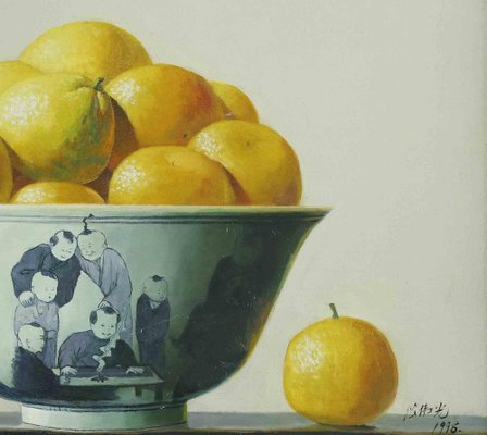 Zhang Wei Guang, Oranges in a Bowl, Oil Painting, 1998-ZCI-1775692