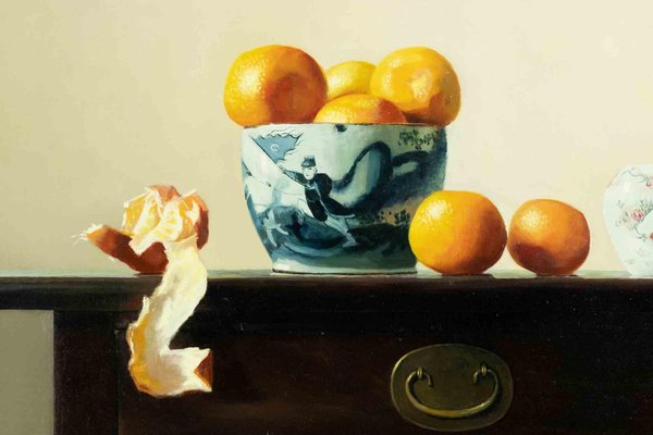 Zhang Wei Guang, Oranges on Table, Oil Painting, 2000s-ZCI-1769892