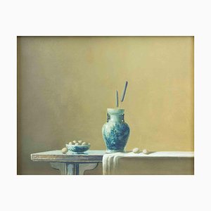 Zhang Wei Guang, Vase and Eggs, Oil Painting, 2000s-ZCI-1769893