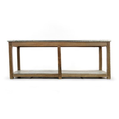 Zinc Tray Wooden Table-NQ-967547