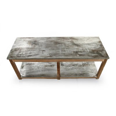 Zinc Tray Wooden Table-NQ-967547