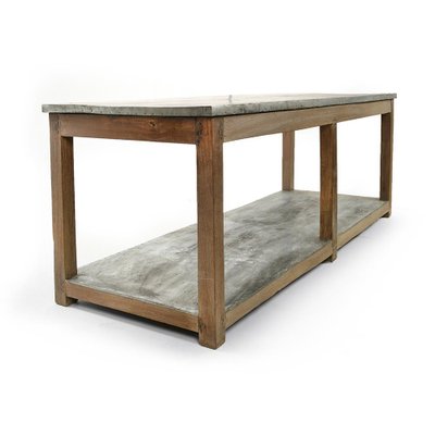 Zinc Tray Wooden Table-NQ-967547