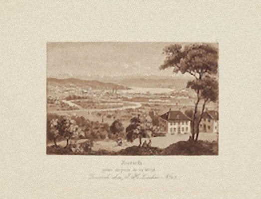 Zurich Landscape - Original Etching on Paper - 19th Century 19th Century-ZCI-758493