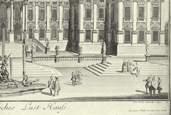 Zweytes Konigliches Lust Haufs - Original Etching After Paul Decker - Early 1700 Early 18th Century-ZCI-755737