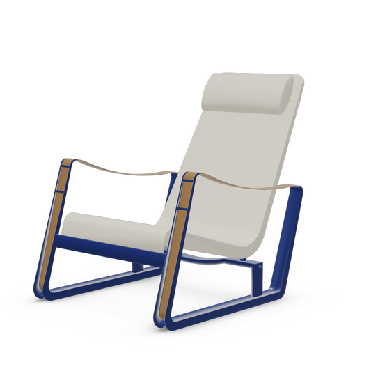 Cite Lounge Chair (Prouve Bleu Marcoule powder-coated (smooth)) by Vitra