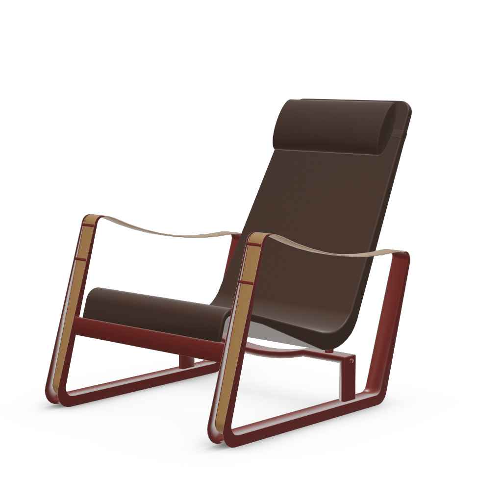 Cite Lounge Chair (Japanese red powder-coated (smooth)) by Vitra