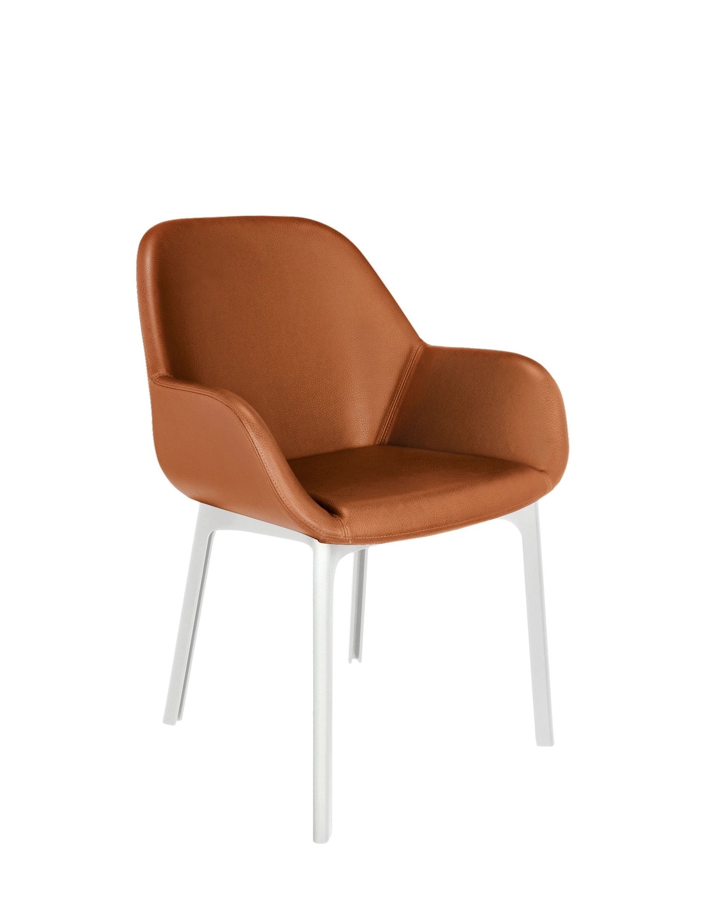 Clap Armchair by Kartell #PVC/TOBACCO/WHITE