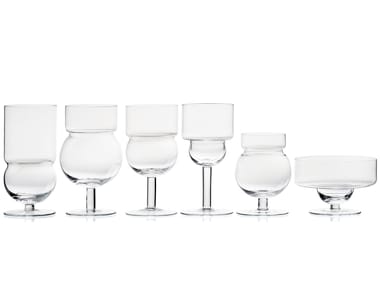 SFERICO - Set of 6 glasses in blown crystal by Karakter
