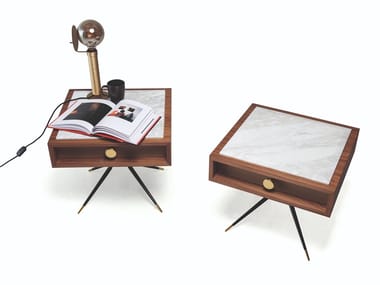 1500 SWING - Square bedside table with drawers by Vibieffe