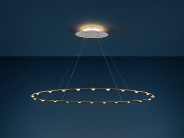 22 PETITES LENTILLES - LED brass pendant lamp by Catellani & Smith