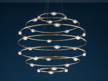 28 PETITS BIJOUX - LED brass pendant lamp by Catellani & Smith
