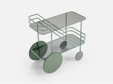 COME AS YOU ARE - Glass and steel food trolley by Dante - Goods And Bads