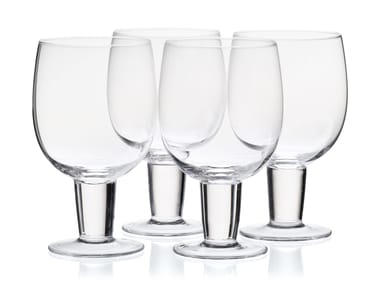 GLASS CARAFE - Set of 4 glasses in blown crystal by Karakter