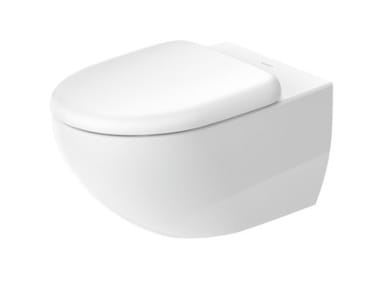 ARCHITEC - Wall-hung rimless ceramic toilet by Duravit