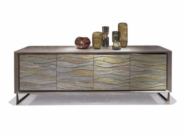 AZIMUT - Metal sideboard with doors by Visionnaire