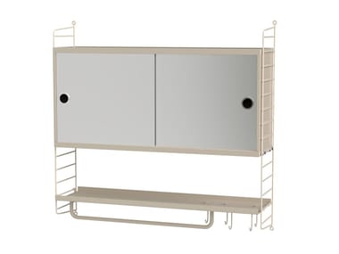 BATHROOM A - Suspended bathroom cabinet with mirror by String Furniture