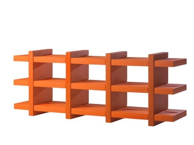 BOOKY - Open polyethylene bookcase by Slide
