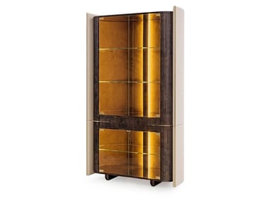 ECLIPSE - Wooden display cabinet with integrated lighting by Turri