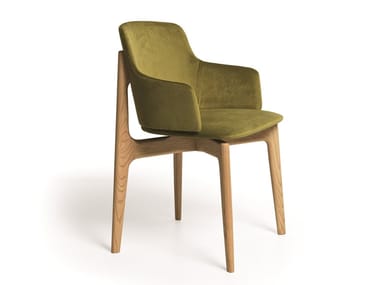 EGADI 02 - Upholstered fabric chair with armrests by Very Wood