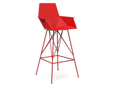 FAZ - Polypropylene garden stool with armrests by Vondom