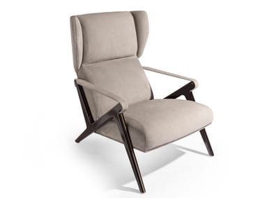 IMAGINE - Bergere nabuk armchair with armrests with headrest by Visionnaire
