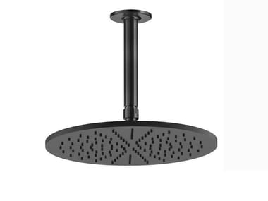 INCISO - Ceiling mounted adjustable round chromed brass overhead shower by Gessi