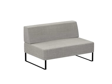 TETRIS - Modular fabric bench seating with back by Inclass
