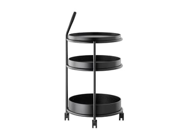 K6 - Steel and wood coffee table / trolley by Tecta
